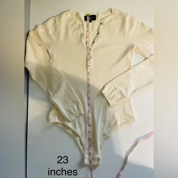 Vici Collection Cream Slim-Fit Ribbed Henley Bodysuit/Tee - Image 9