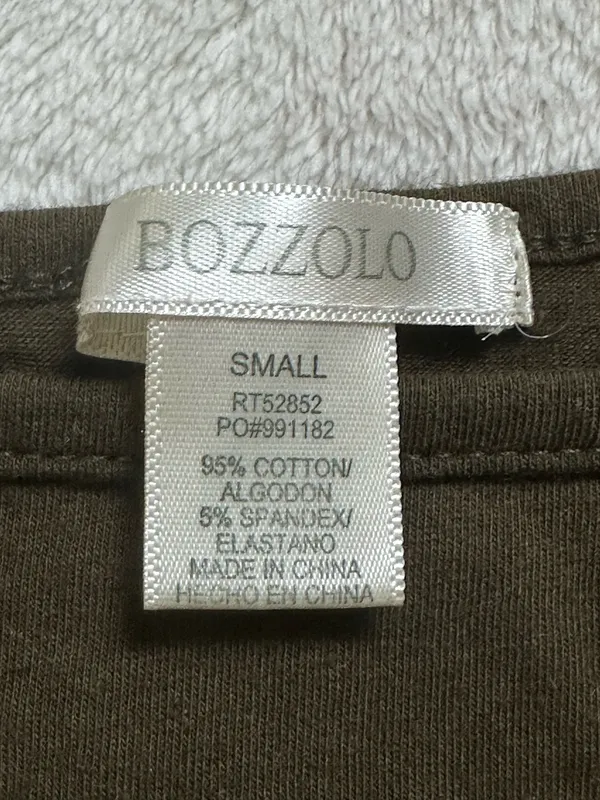 Women’s Bozzolo wide neckline top sz S - Image 2