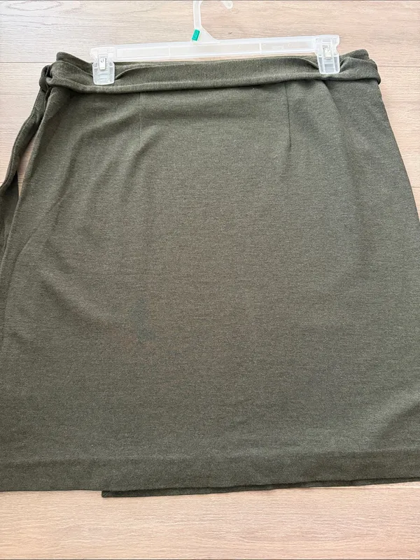 LOFT Olive Wrap Pencil Skirt - Image 4