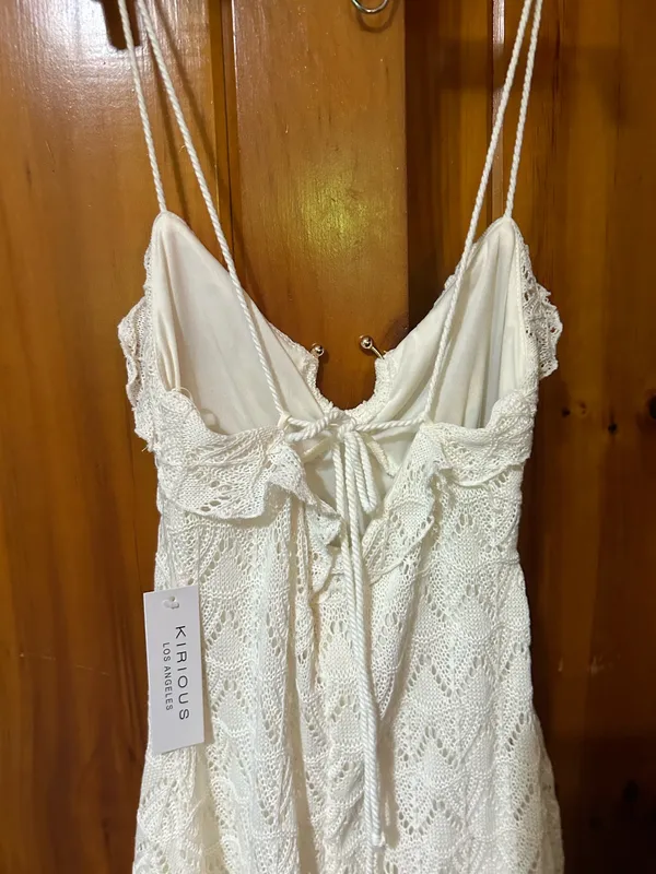Kirious white crochet mini dress - Image 4