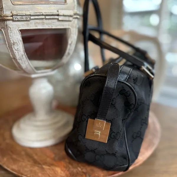 Gucci mini Boston bag canvas and leather - Image 2