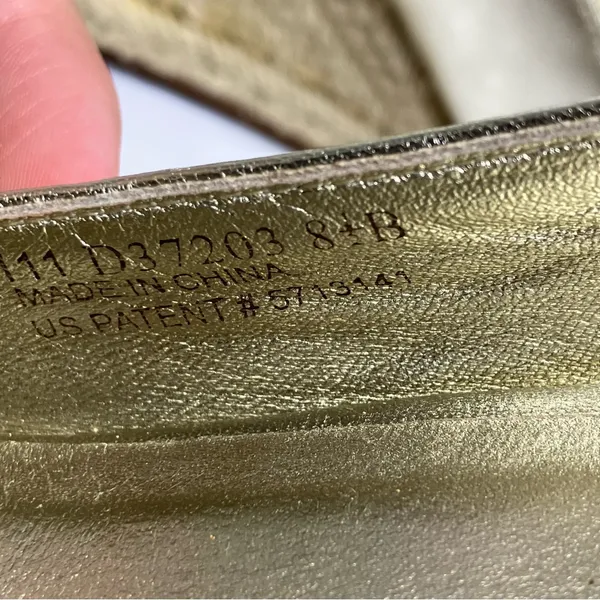 Cole Haan gold leather wedge espadrilles women’s size 8.5 dressy‎ party metallic - Image 10
