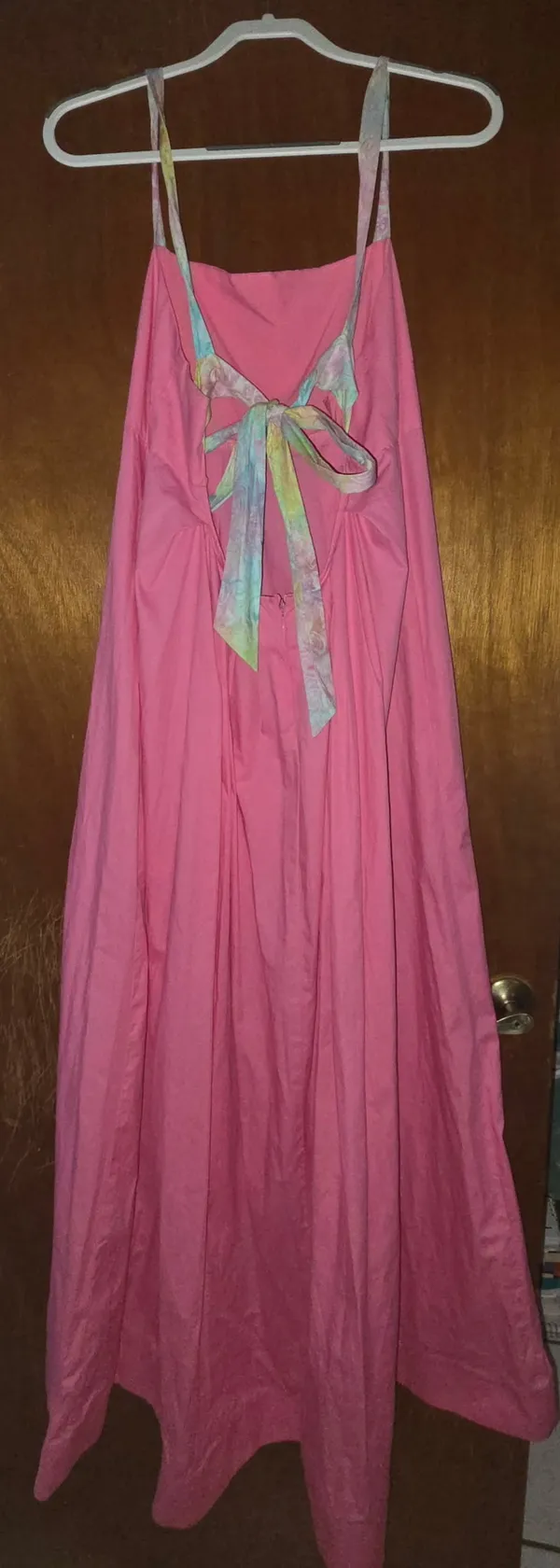 Sugar lips pink maxi dress with strap detail - Image 2