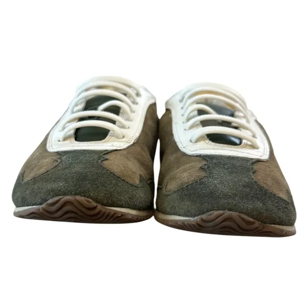 Tory Burch Retro Olive Suede Trainers Sneakers Size 9‎ - Image 3