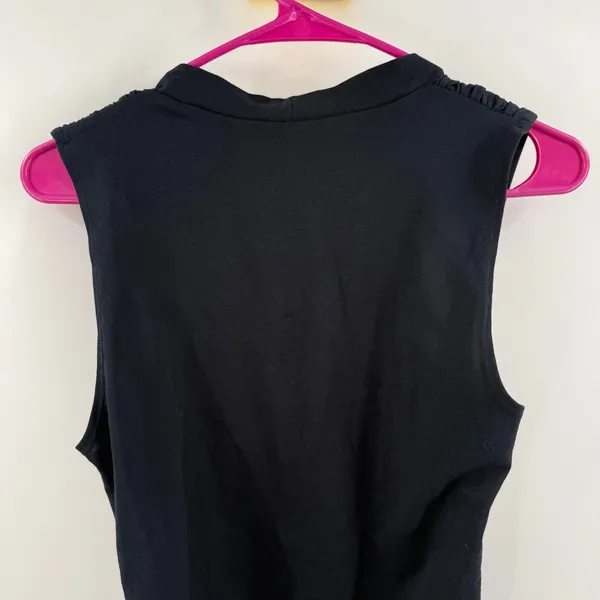 LNA Amani Tank Top SZ Medium NWT Midnight Sky Ruched Sleeveless Square Neck - Image 8