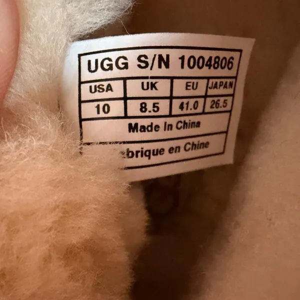 UGG Women’s Chestnut Suede Shearling Moccasin Slippers – Size 10 (S/N 1004806) - Image 5