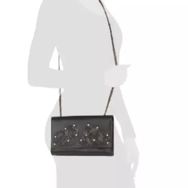 Patricia Nash Leather Clutch Crossbody Chain Bag Studded Italian Leather - Image 7