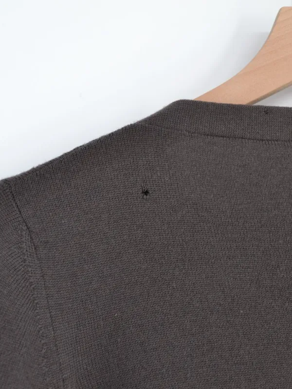 D. Exterior Wool Wrap Front Cardigan Grey M - Image 9