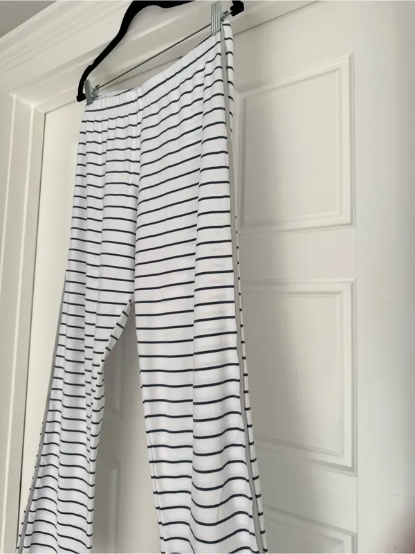 Lake Pima Cotton Stripe Pajama Pants, Medium White - Image 6