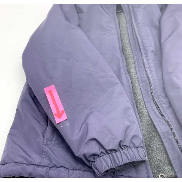 Lands' End Womens M Windbreaker Fleece Lined Jacket Full‎ Zip Hooded Purple - Image 11