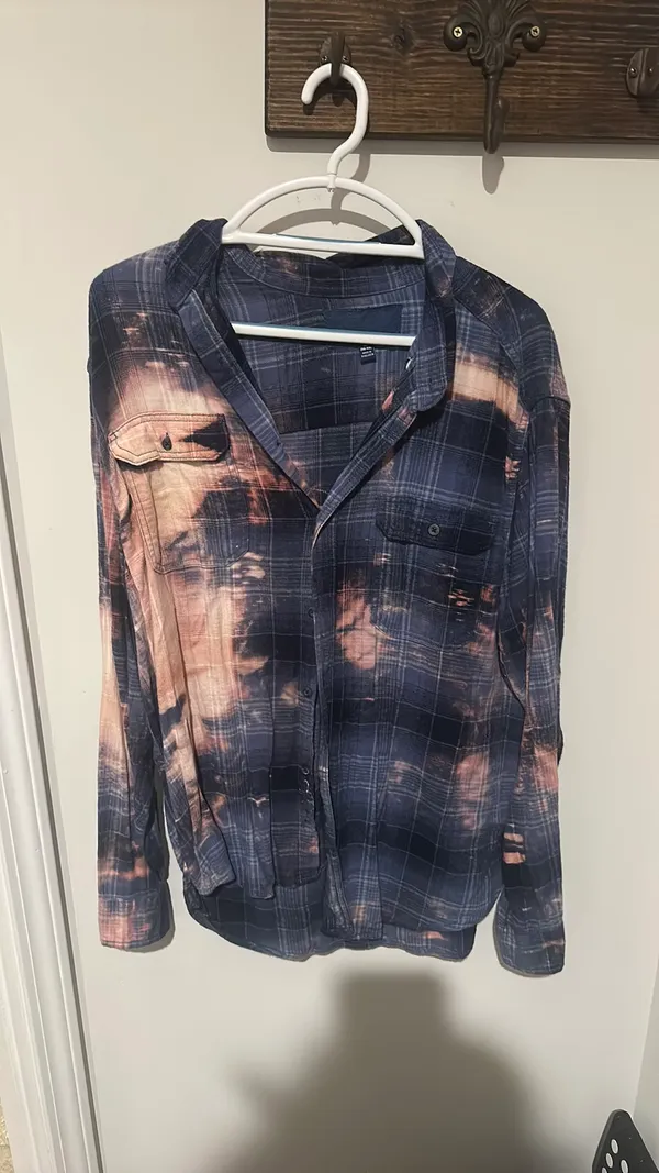 Atlanta braves distressed flannel Blue Size XL - Image 2