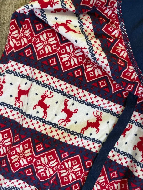 Lanz 2 piece Fair Isle Reindeer Winter Pajama Set small - Image 4