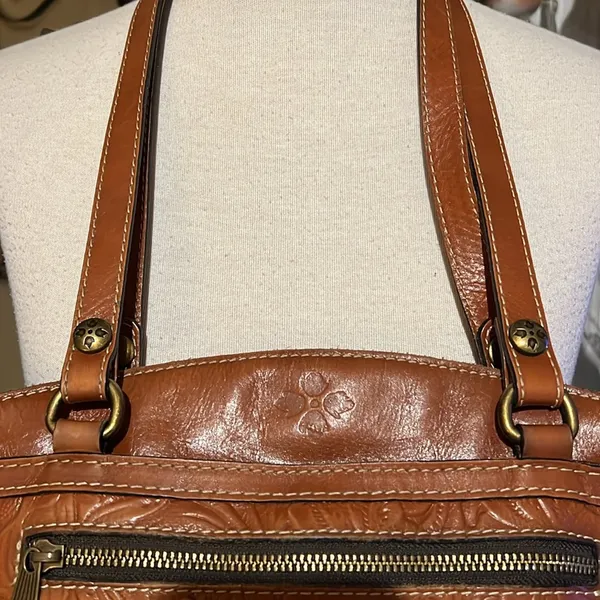Patricia Nash Tooled Leather Poppy Tote Western, Boho, cowgirl - Image 3