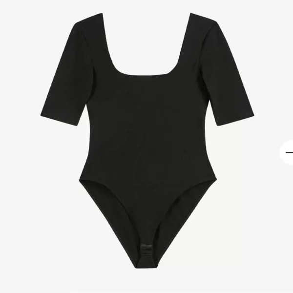 New! Ted‎ Baker Short Sleeve Hayyzel Square Neck Black Bodysuit Sz 1 US XS - Image 4