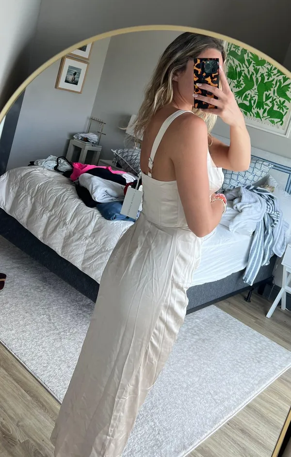 Gown / Dress Tan Size L - Image 3