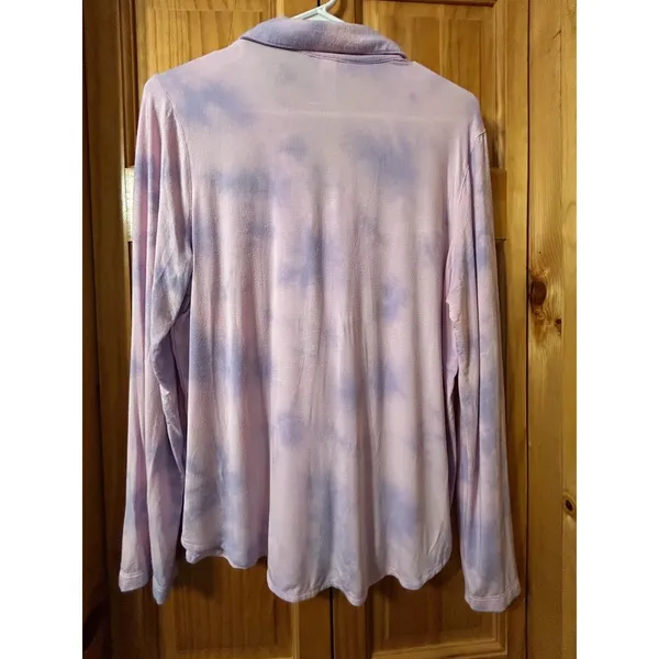 Victoria's‎ Secret Modal Tie Dye Pajama Set Small 2PC Button Down Top & Shorts - Image 5