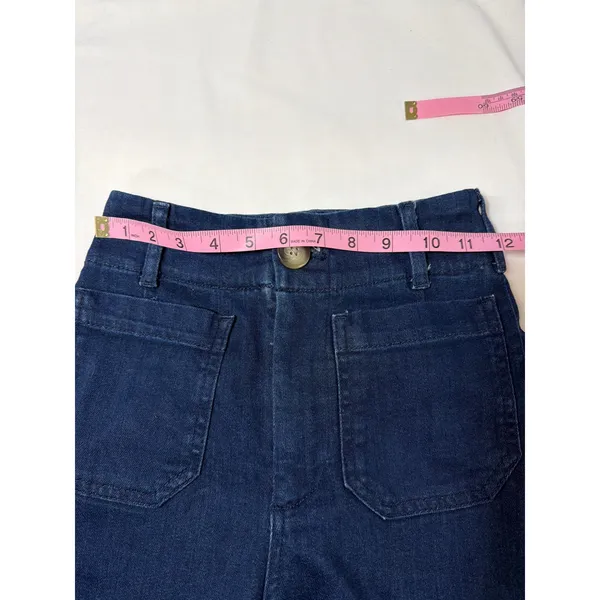 Maeve Colette Crop Wide Leg Jeans Dark Wash High Rise 23T Tall - Image 8