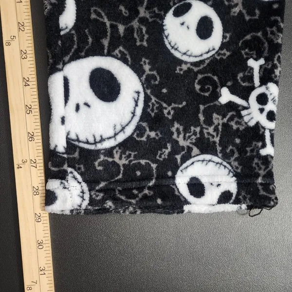Disney Nightmare‎ Before Christmas Pants Unisex M Black Skulls Relaxed PJ Pants - Image 8
