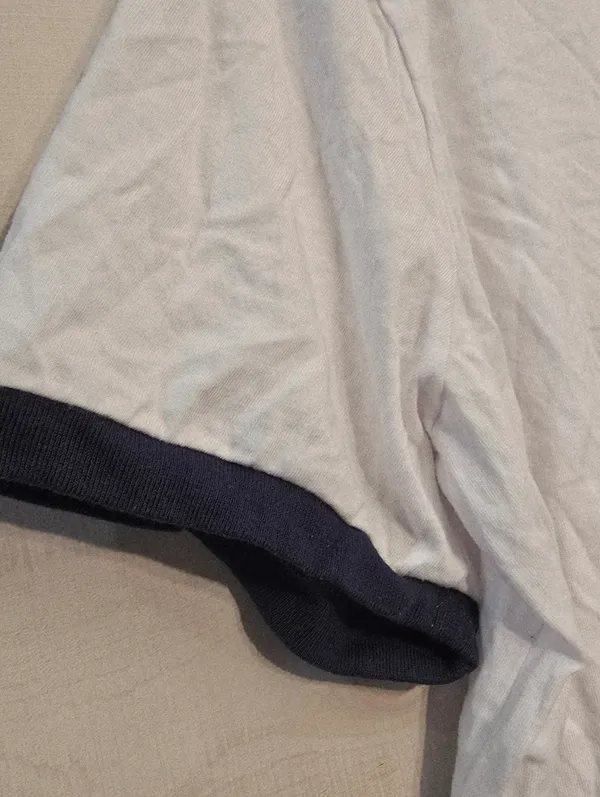 {XL} Disney Mickey Mouse Ringer Style Tee Navy Blue Trim - Image 2
