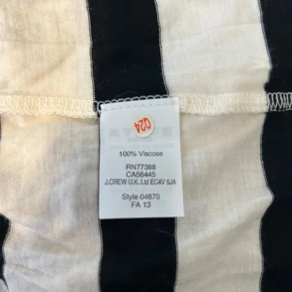Madewell‎ Long Sleeve Tunic Top Striped Ivory Black Size S - Image 5