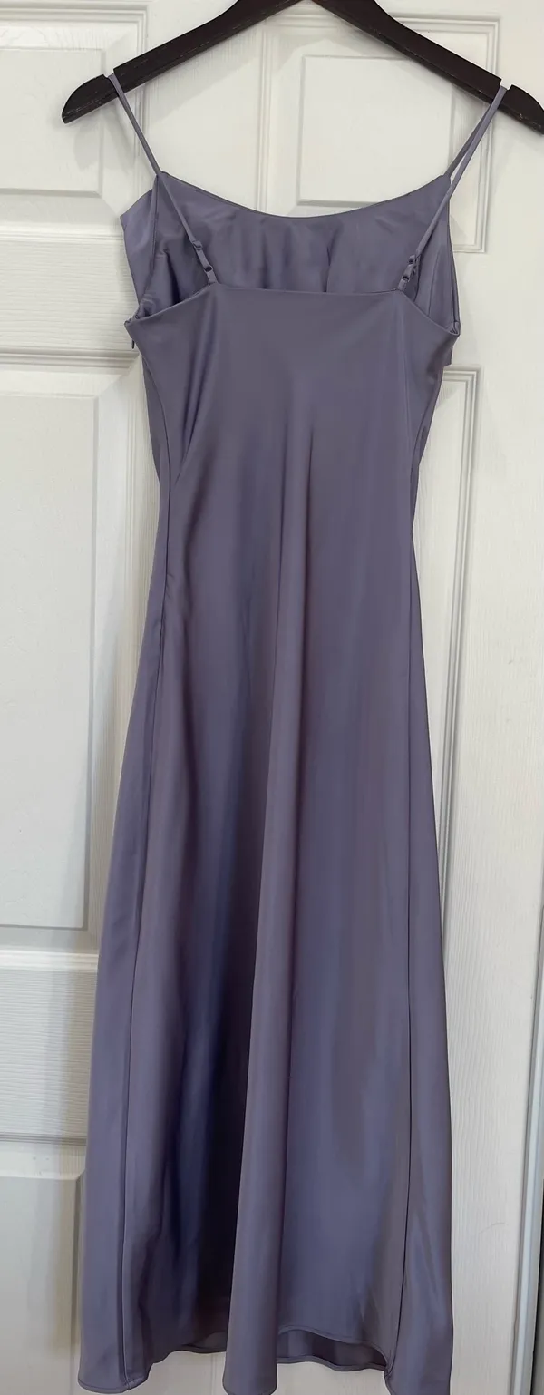 Lavender Satin Maxi Dress - XS - Image 4