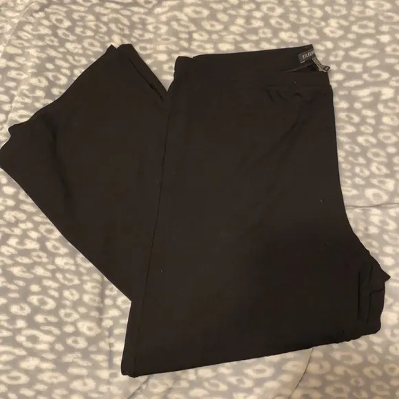 Eileen Fisher wide-leg crop black pants, medium - Image 2