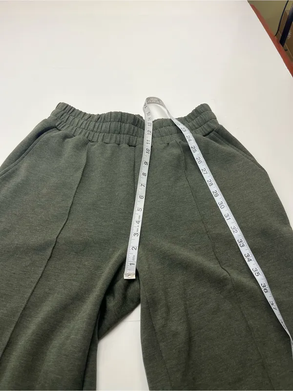 Varley DoubleSoft Green Wide Leg Pull-on Pant Womens Medium Stretch Pockets - Image 8