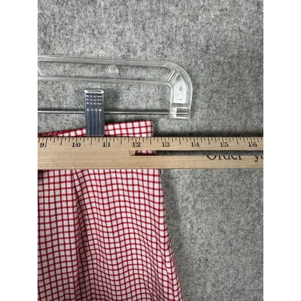 Vintage Express Compagnie‎ 90s Womens 5/6 Pants High Waisted Red White Tapered - Image 10