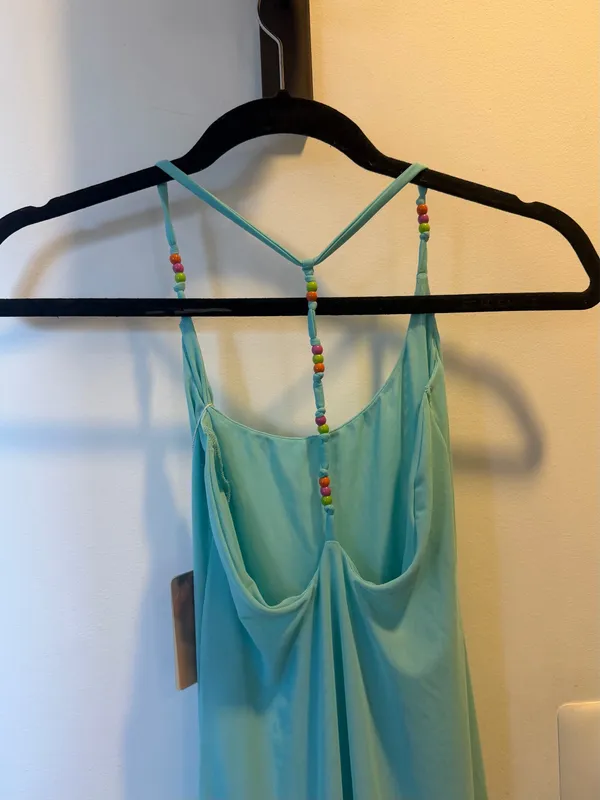 Oh Polly Aqua Sheer Maxi Coverup Dress - Image 6