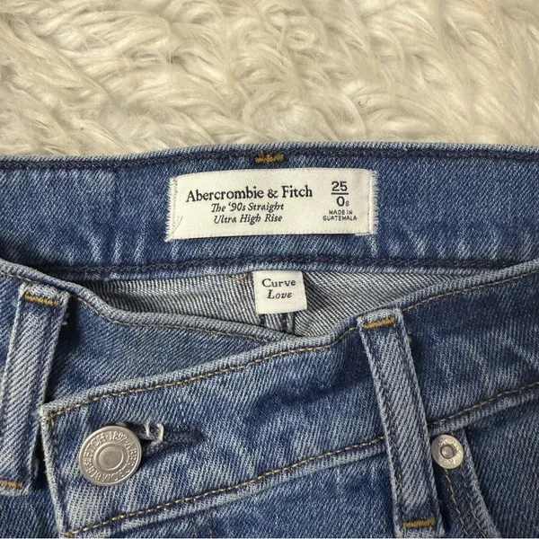 Abercrombie & Fitch Jeans Curve Love 90s Straight Ultra High Rise 25 / 0 Short - Image 5