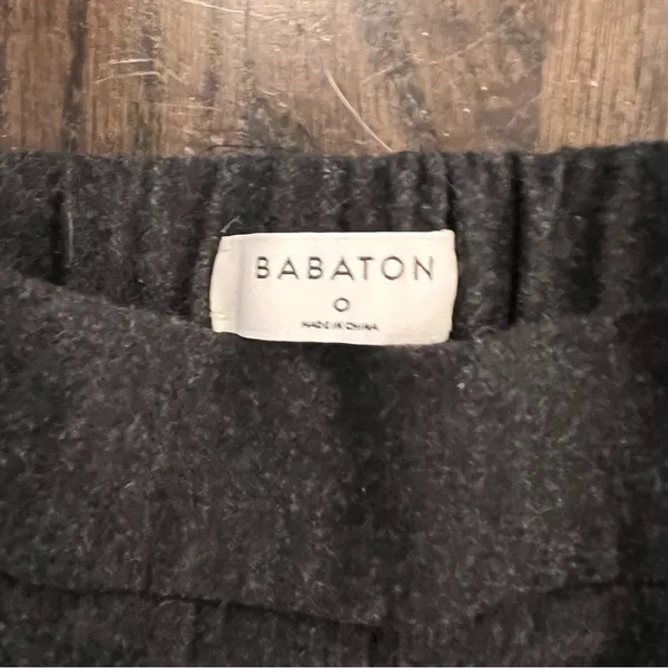 Aritzia Babaton Cohen Pants Size 0 Gray Italian Stretch Wool Cashmere Tapered - Image 2
