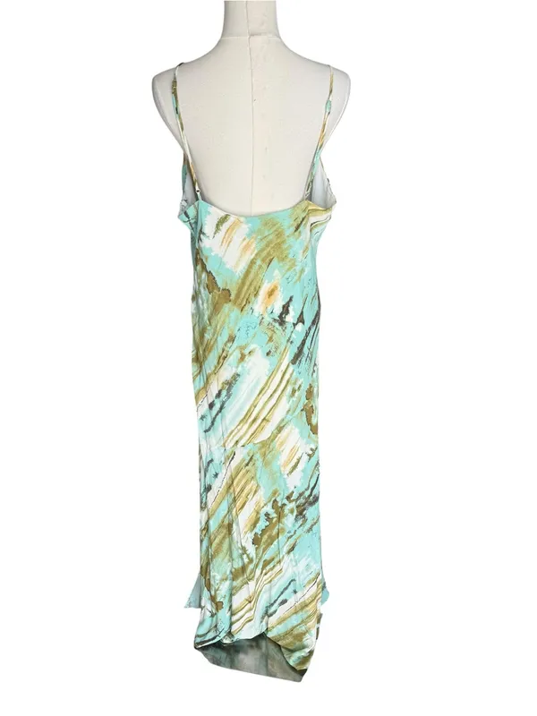 Petal & Pup - NWT Dillon Mint Abstract Open Back Maxi Slip Dress SZ 12 - Image 4