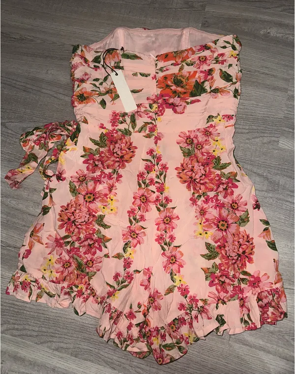 Strapless Romper Pink - Image 3