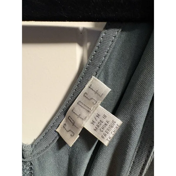Spence Convertible Dress Sage Green Medium V-Neck Flutter‎ Sleeve Modal Blend - Image 3