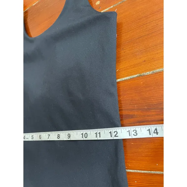 Girlfriend Collective Bike Unitard Black Medium Compressive Romper Built In Bra - Image 9