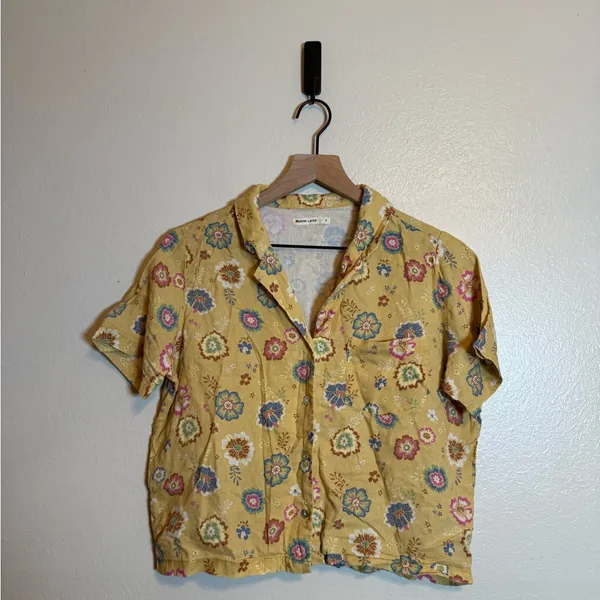 Marine Layer‎ Daydream Retro Hibiscus Pajama Top - Image 2