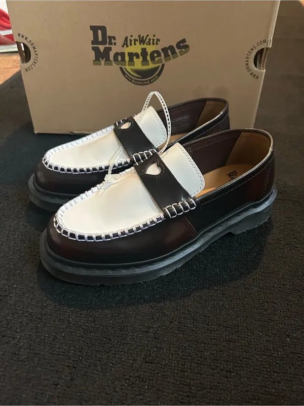 DR MARTENS Penton Heart leather loafers slip on shoes women’s 7 new - Image 2