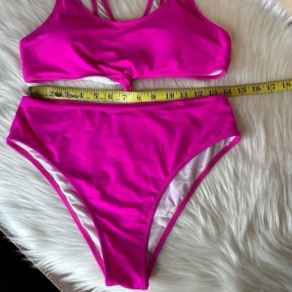 Hot Pink Bikini Size Large Pink - Image 6