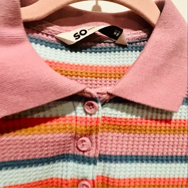 SO Striped Polo Top Size XS - Image 4