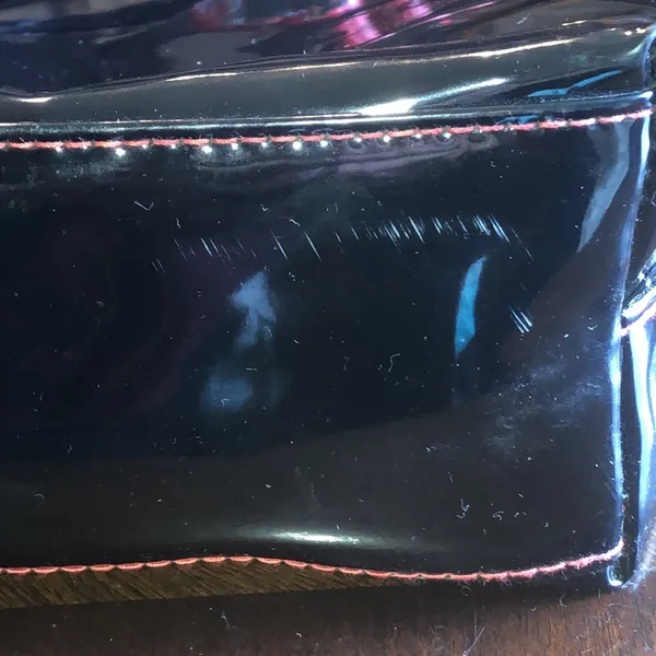 Stephanie Johnson for Saks Fifth Avenue Black Patent Leather Classic Bag Tote - Image 11