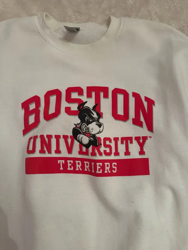 Boston University Crewneck White Size L - Image 2