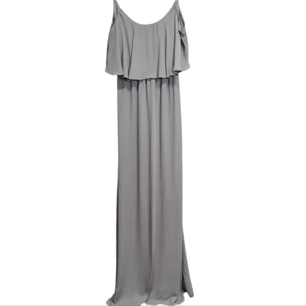 Show Me Your Mumu Caitlin Formal Ruffle Maxi Dress Size‎ Small in Charcoal - Image 5