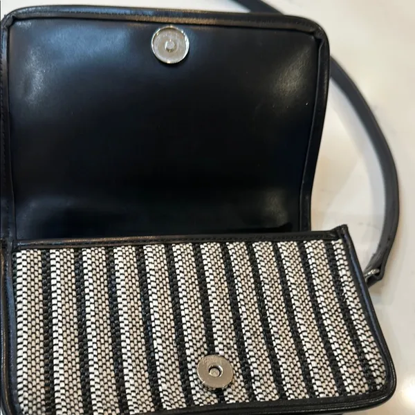 Zara Crossbody Bag Black and Cream Elegant Design - Image 6
