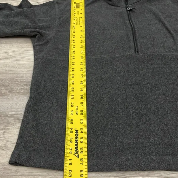 Gray 1/2 Zip Pullover Long Sleeve Lightweight Unisex Sweatshirt Size XL - Image 11