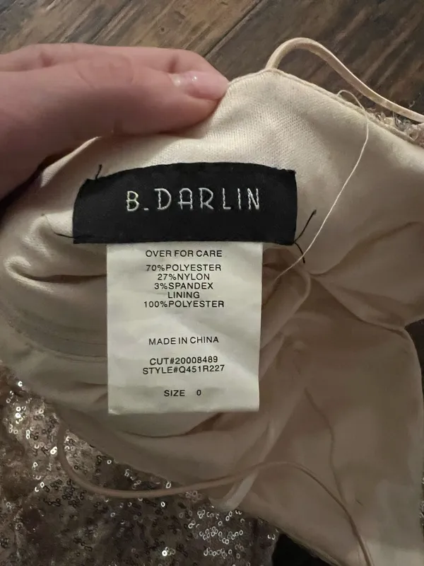 B Darlin Rose gold sequin dress - Image 3