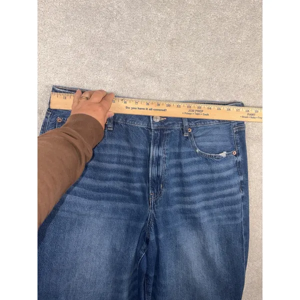 American Eagle Super High Rise Baggy Wide Leg Ankle Jeans Womens 14 Long - Image 7