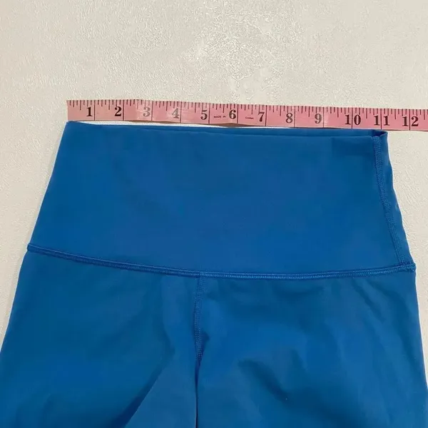 Everlane Perform Blue Biker Shorts XS High Rise Activewear Yoga Shorts - Image 5