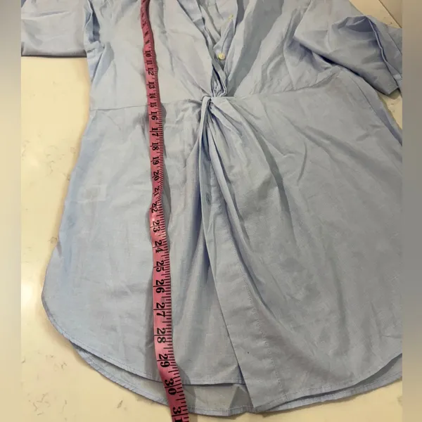 LOFT Light Blue Button-Down Shirt - Image 9