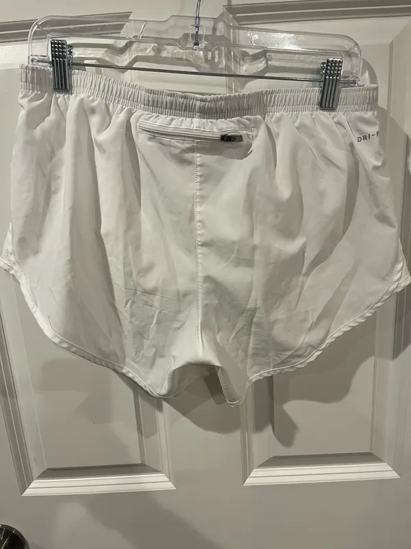 Nike White Dri-Fit Sport Shorts Size Medium - Image 6