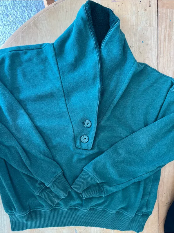 American Eagle Sherpa Anorak Sweatshirt medium - Image 2